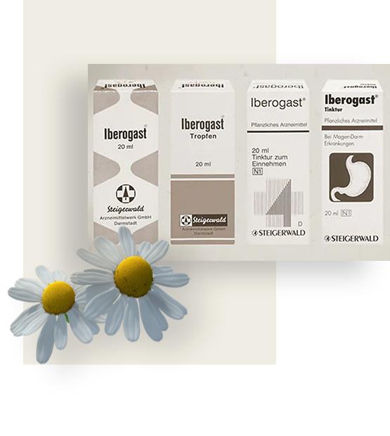 Graphic showing 4 different packages of Ibelogast.
